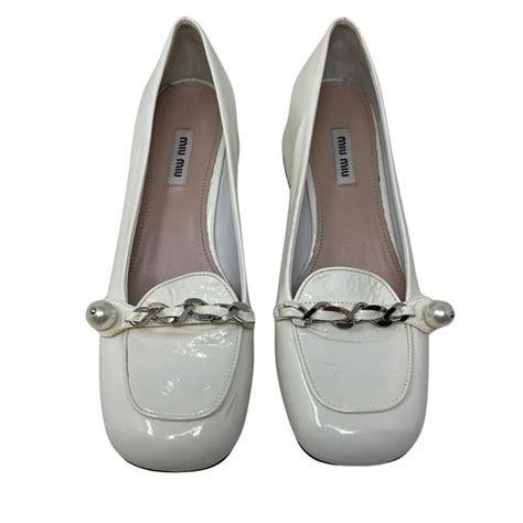 miu miu patent cap toe loafer
